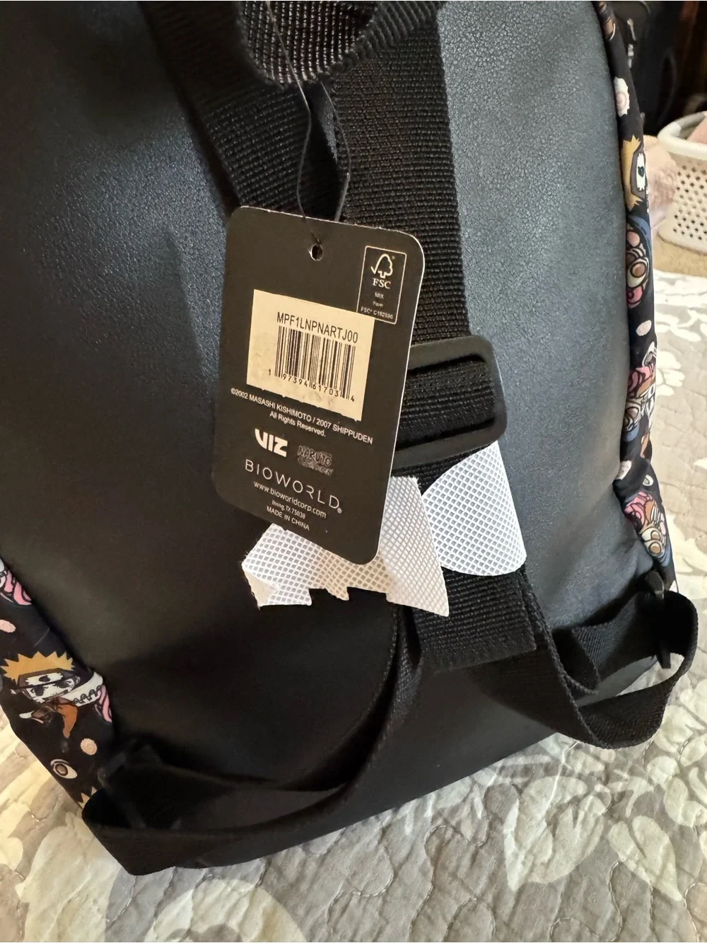 Naruto Anime-Print Mini Backpack - BlackNWT